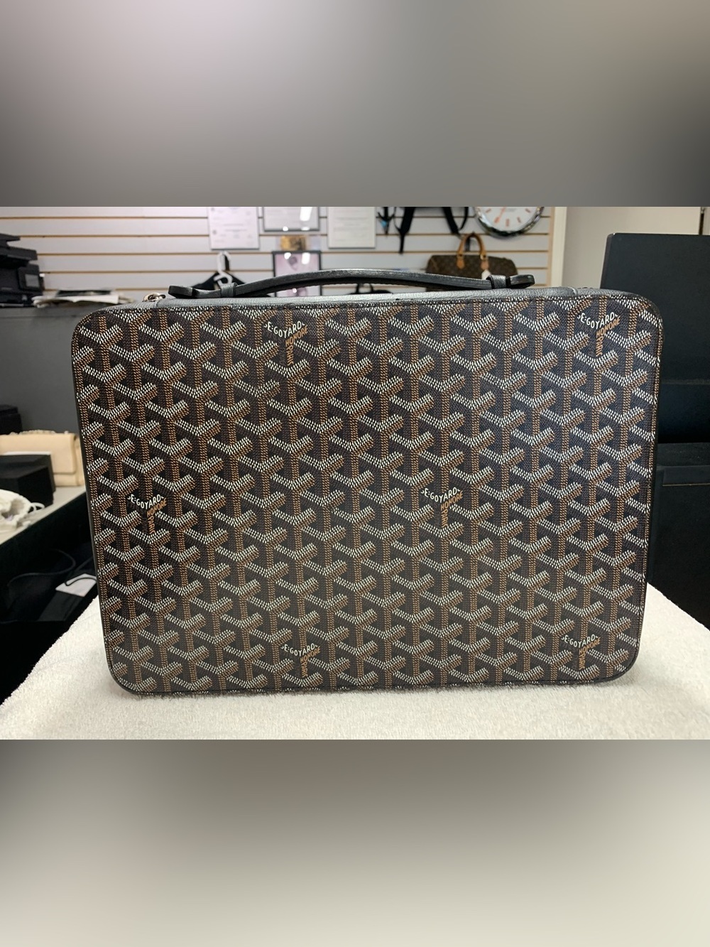 Goyard Goyardine Compagnon Universel A4 Black Briefcase Bag